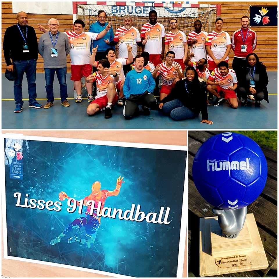 La section "Lisses Handball Sport Adapté" du Handball Club de Lisses est devenue Vice-Championne de France 2023 Para-Handball Adapté
