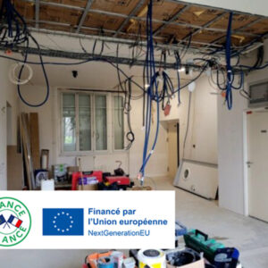 Le chantier de rénovation de la Résidence Gutierrez de Estrada, financé avec l'aide de l'Union Européenne.